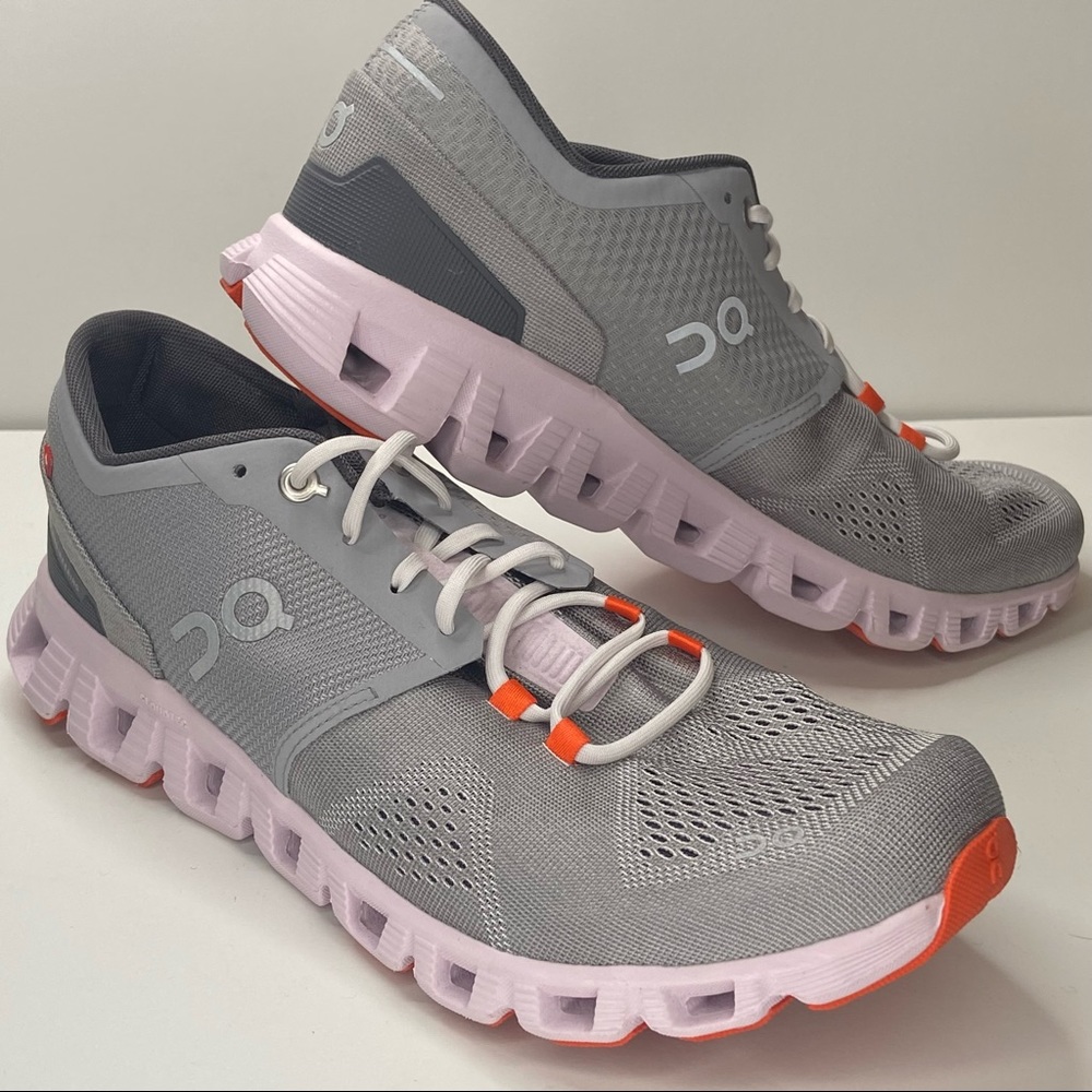 Women’s On Running Like-New Cloud X, light pink/orange, size 9.5 - Picture 5 of 6